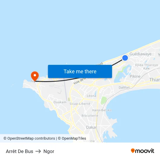 Arrêt De Bus to Ngor map