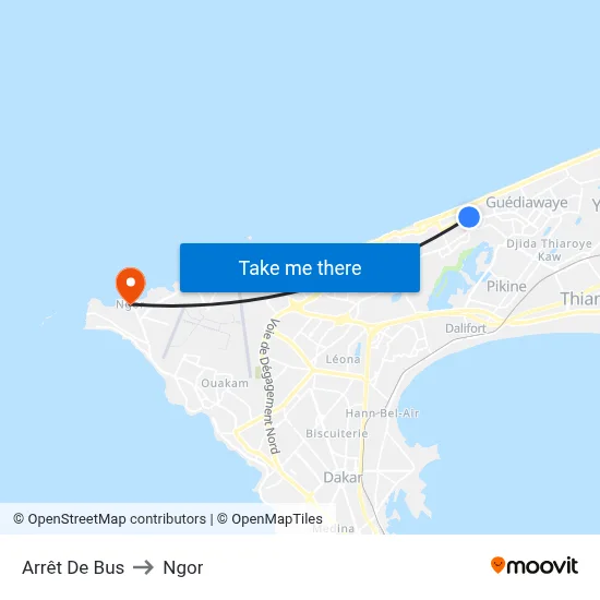 Arrêt De Bus to Ngor map