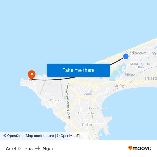 Arrêt De Bus to Ngor map