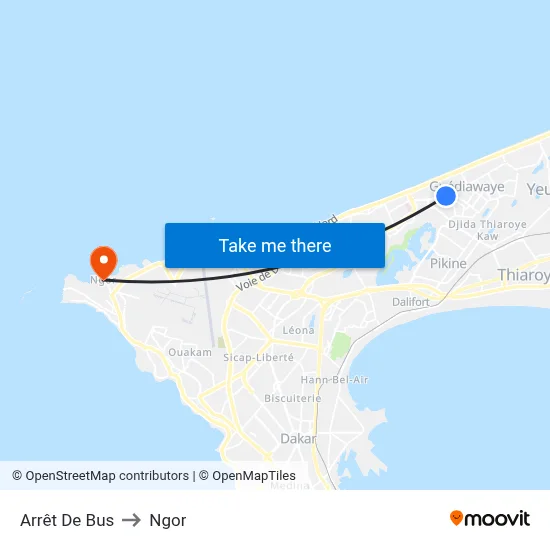 Arrêt De Bus to Ngor map