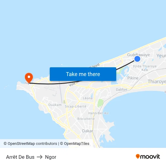Arrêt De Bus to Ngor map
