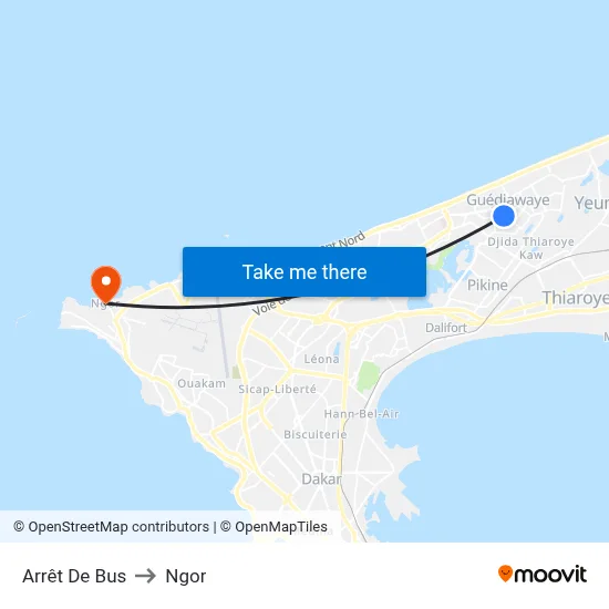 Arrêt De Bus to Ngor map