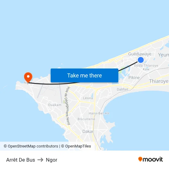 Arrêt De Bus to Ngor map