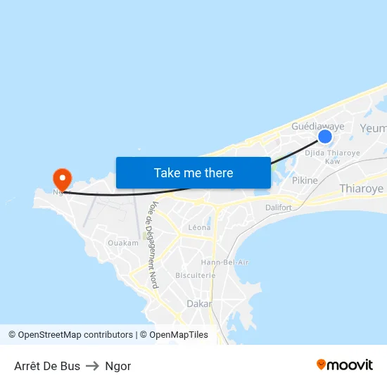 Arrêt De Bus to Ngor map