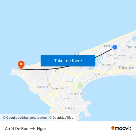 Arrêt De Bus to Ngor map