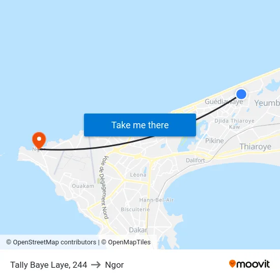 Tally Baye Laye, 244 to Ngor map