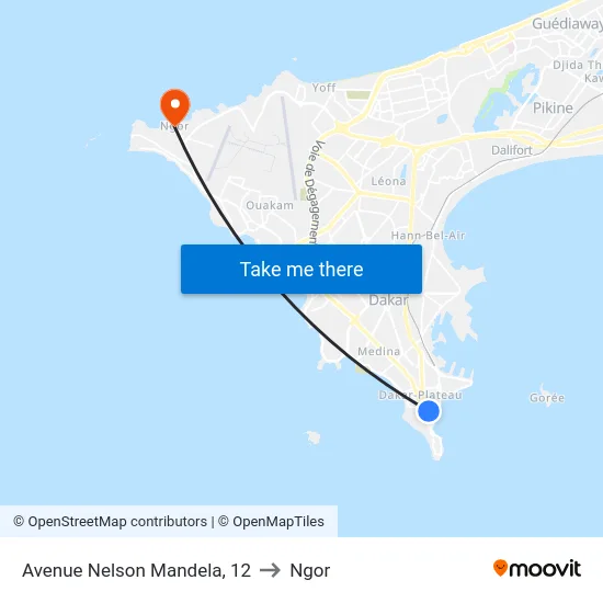 Avenue Nelson Mandela, 12 to Ngor map