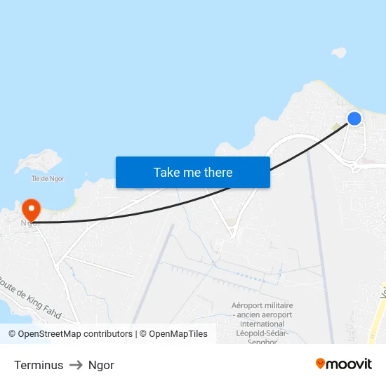 Terminus to Ngor map