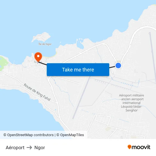 Aéroport to Ngor map