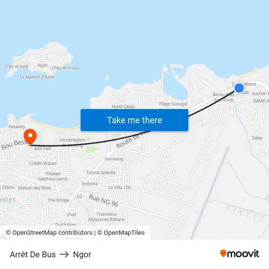 Arrêt De Bus to Ngor map