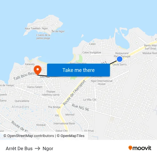 Arrêt De Bus to Ngor map