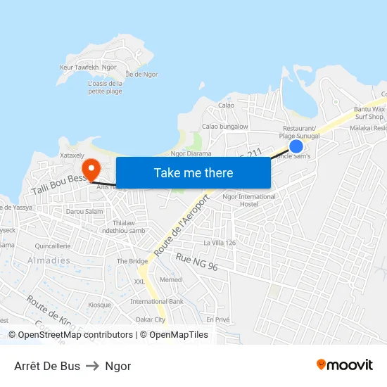 Arrêt De Bus to Ngor map
