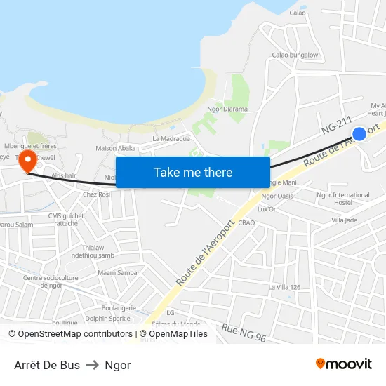 Arrêt De Bus to Ngor map