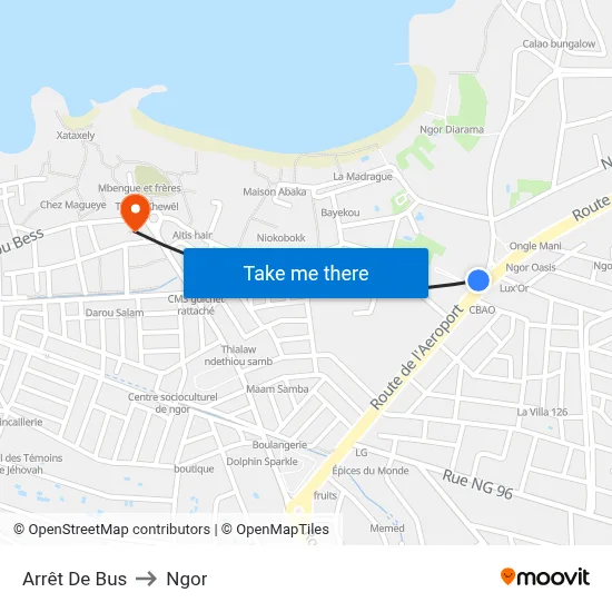 Arrêt De Bus to Ngor map