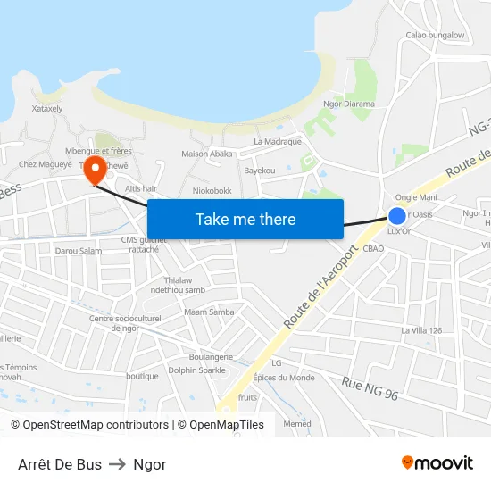Arrêt De Bus to Ngor map