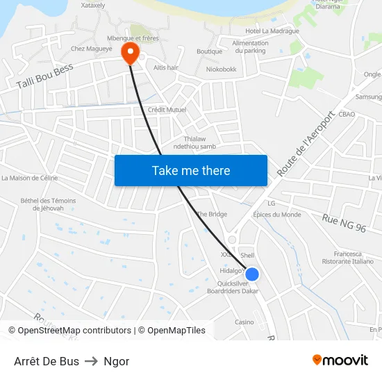 Arrêt De Bus to Ngor map