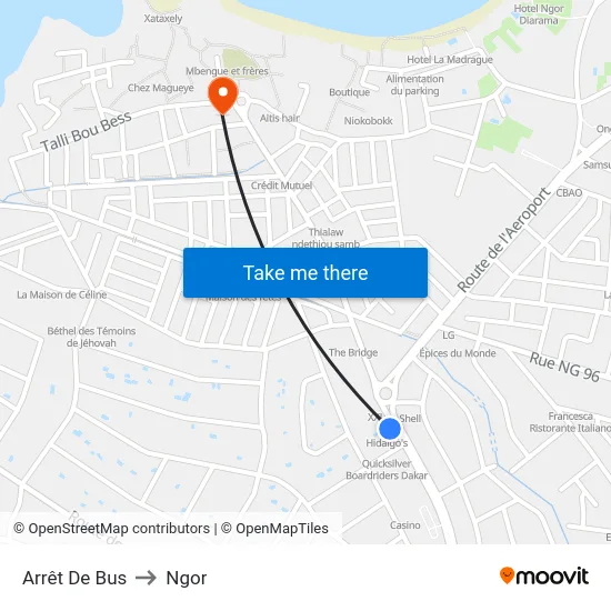 Arrêt De Bus to Ngor map