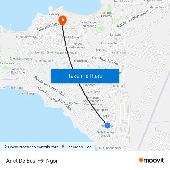 Arrêt De Bus to Ngor map