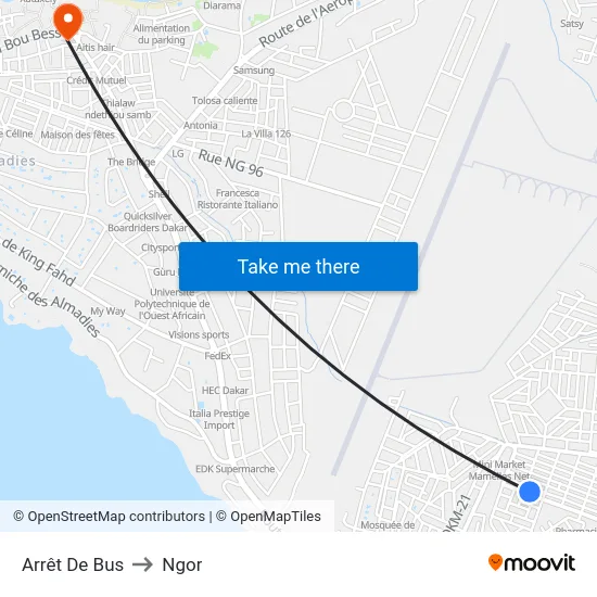 Arrêt De Bus to Ngor map