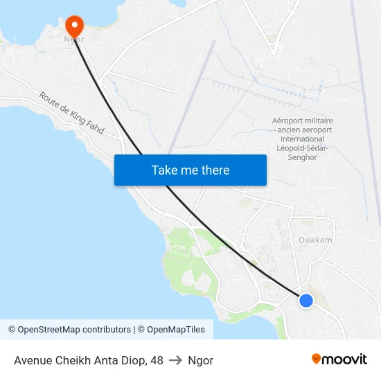 Avenue Cheikh Anta Diop, 48 to Ngor map