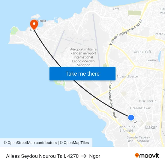 Allees Seydou Nourou Tall, 4270 to Ngor map