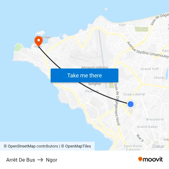 Arrêt De Bus to Ngor map