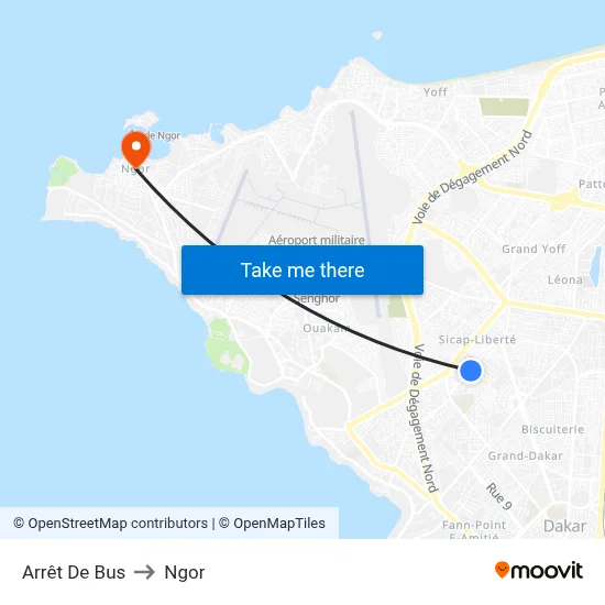 Arrêt De Bus to Ngor map