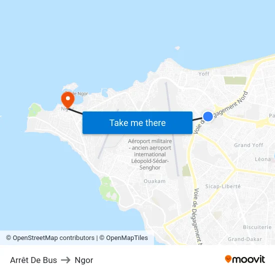Arrêt De Bus to Ngor map