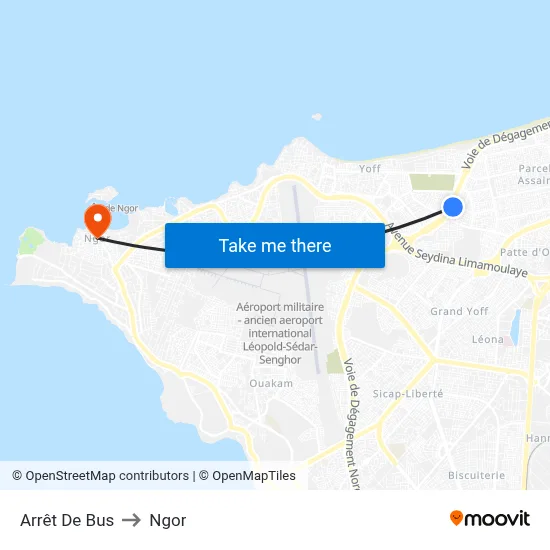 Arrêt De Bus to Ngor map