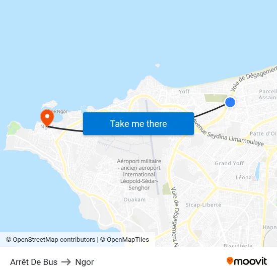 Arrêt De Bus to Ngor map