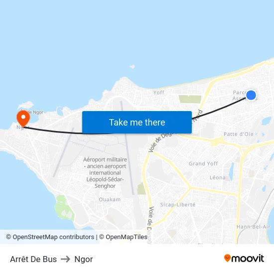 Arrêt De Bus to Ngor map