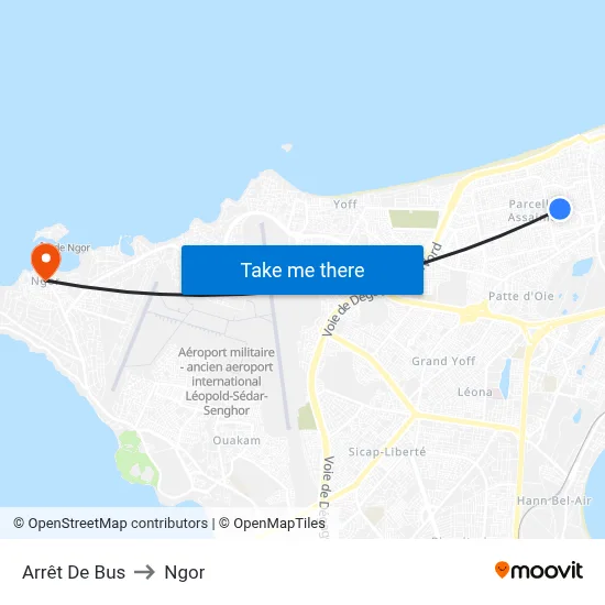 Arrêt De Bus to Ngor map