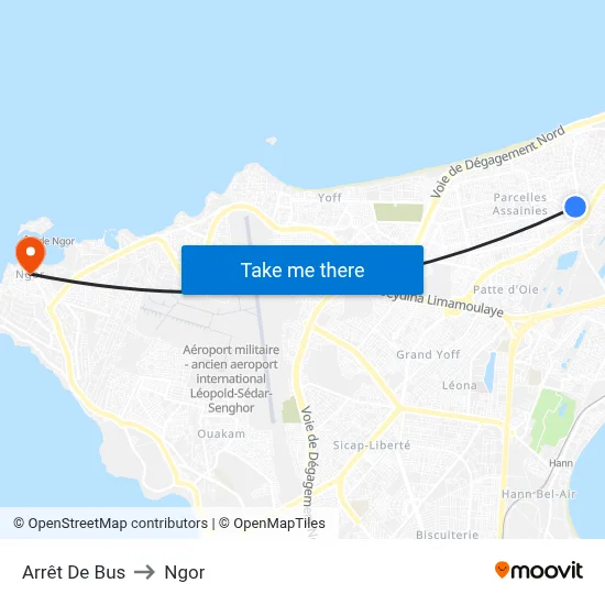 Arrêt De Bus to Ngor map