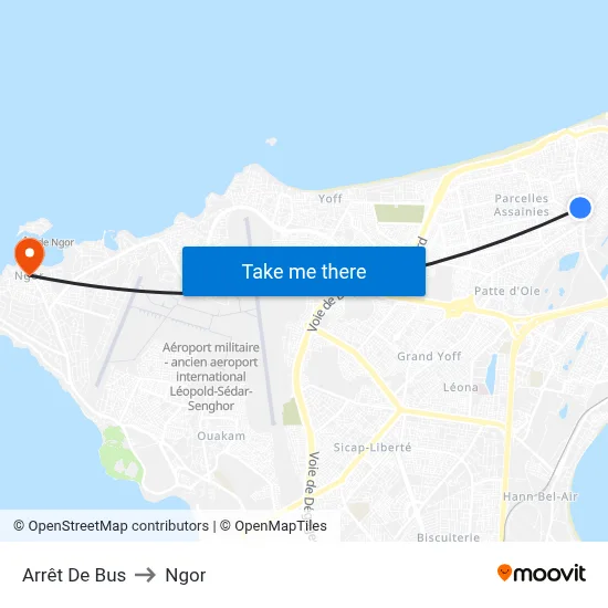 Arrêt De Bus to Ngor map