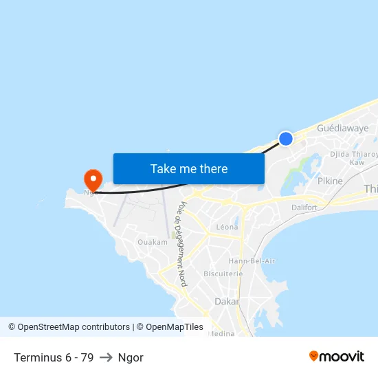 Terminus 6 - 79 to Ngor map