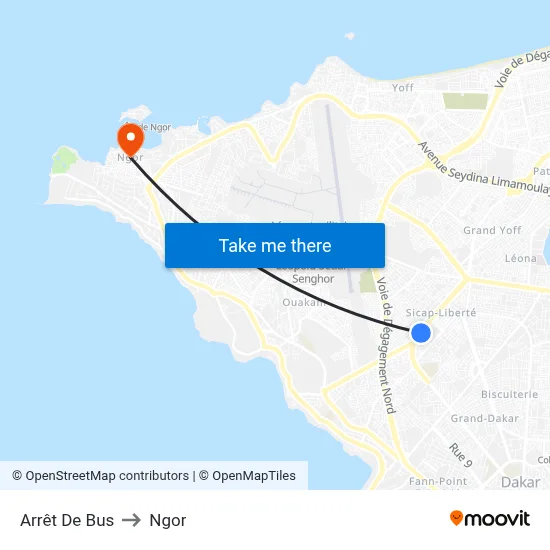 Arrêt De Bus to Ngor map