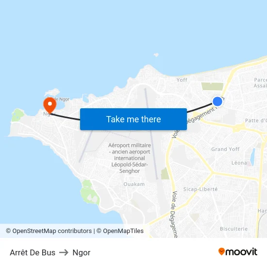 Arrêt De Bus to Ngor map
