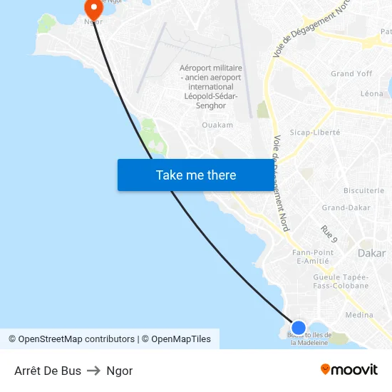 Arrêt De Bus to Ngor map