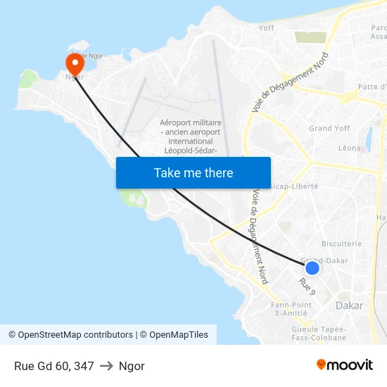 Rue Gd 60, 347 to Ngor map