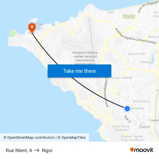 Rue Nient, 4 to Ngor map