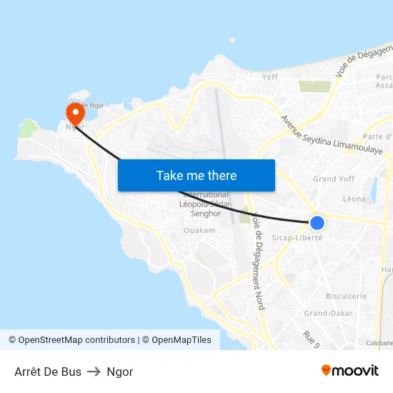 Arrêt De Bus to Ngor map