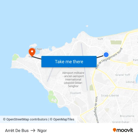 Arrêt De Bus to Ngor map