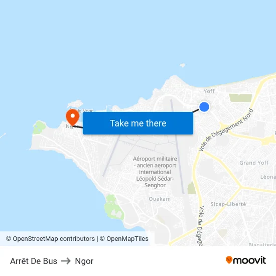 Arrêt De Bus to Ngor map