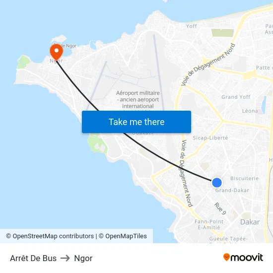 Arrêt De Bus to Ngor map