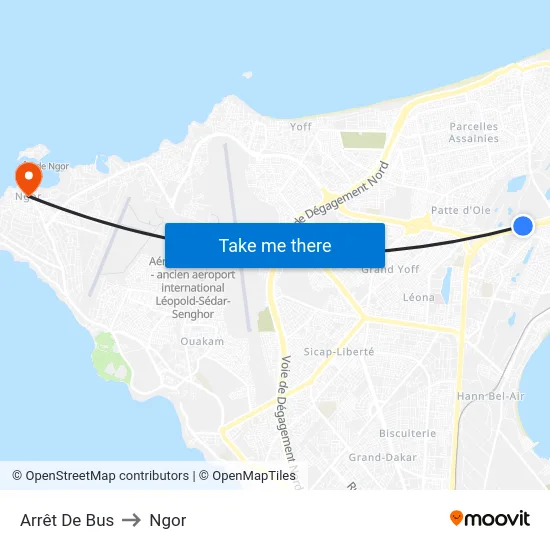 Arrêt De Bus to Ngor map
