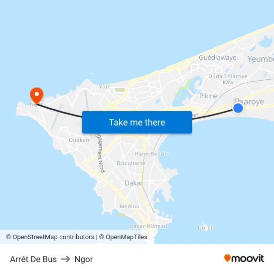 Arrêt De Bus to Ngor map