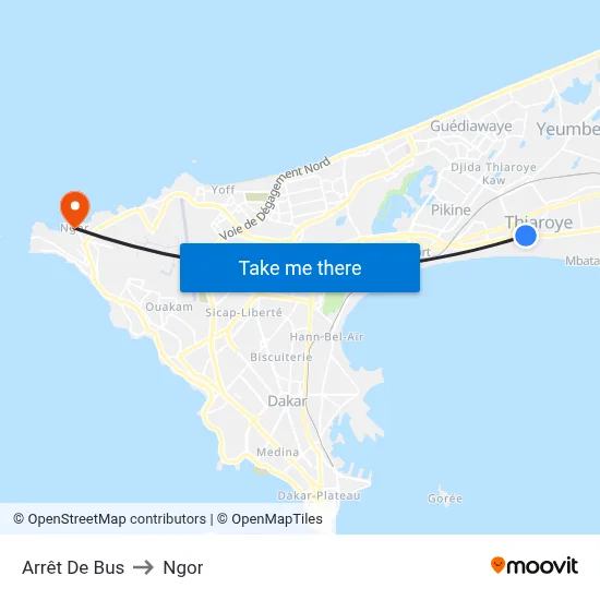 Arrêt De Bus to Ngor map