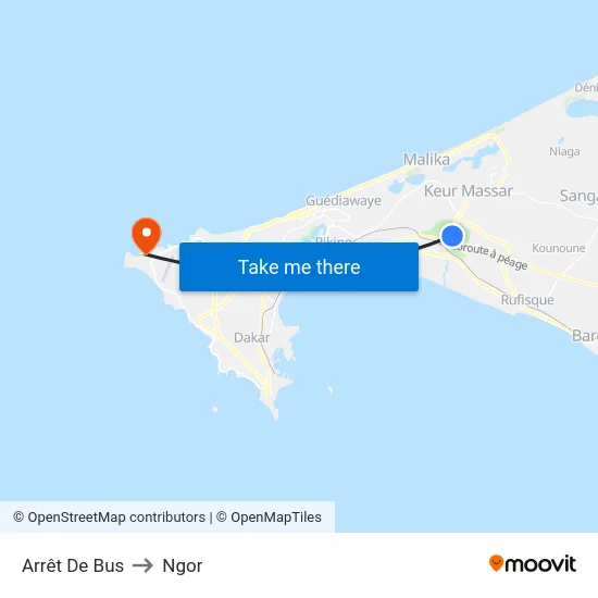 Arrêt De Bus to Ngor map