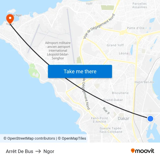 Arrêt De Bus to Ngor map