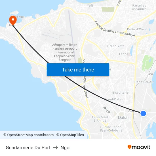 Gendarmerie Du Port to Ngor map
